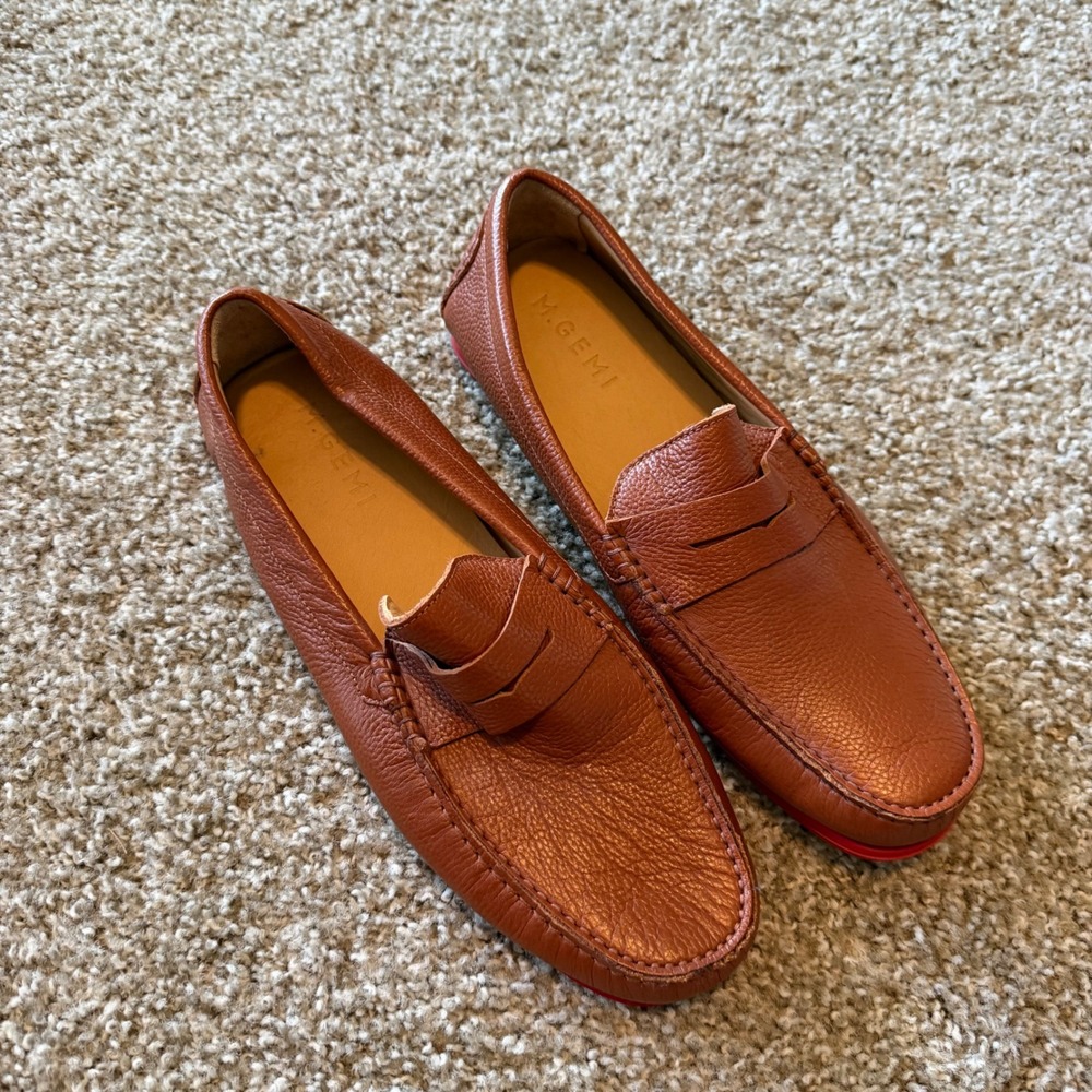 M.Gemi The Pastoso Uomo driving loafers 43 moccasin leather classic preppy - Picture 2 of 9